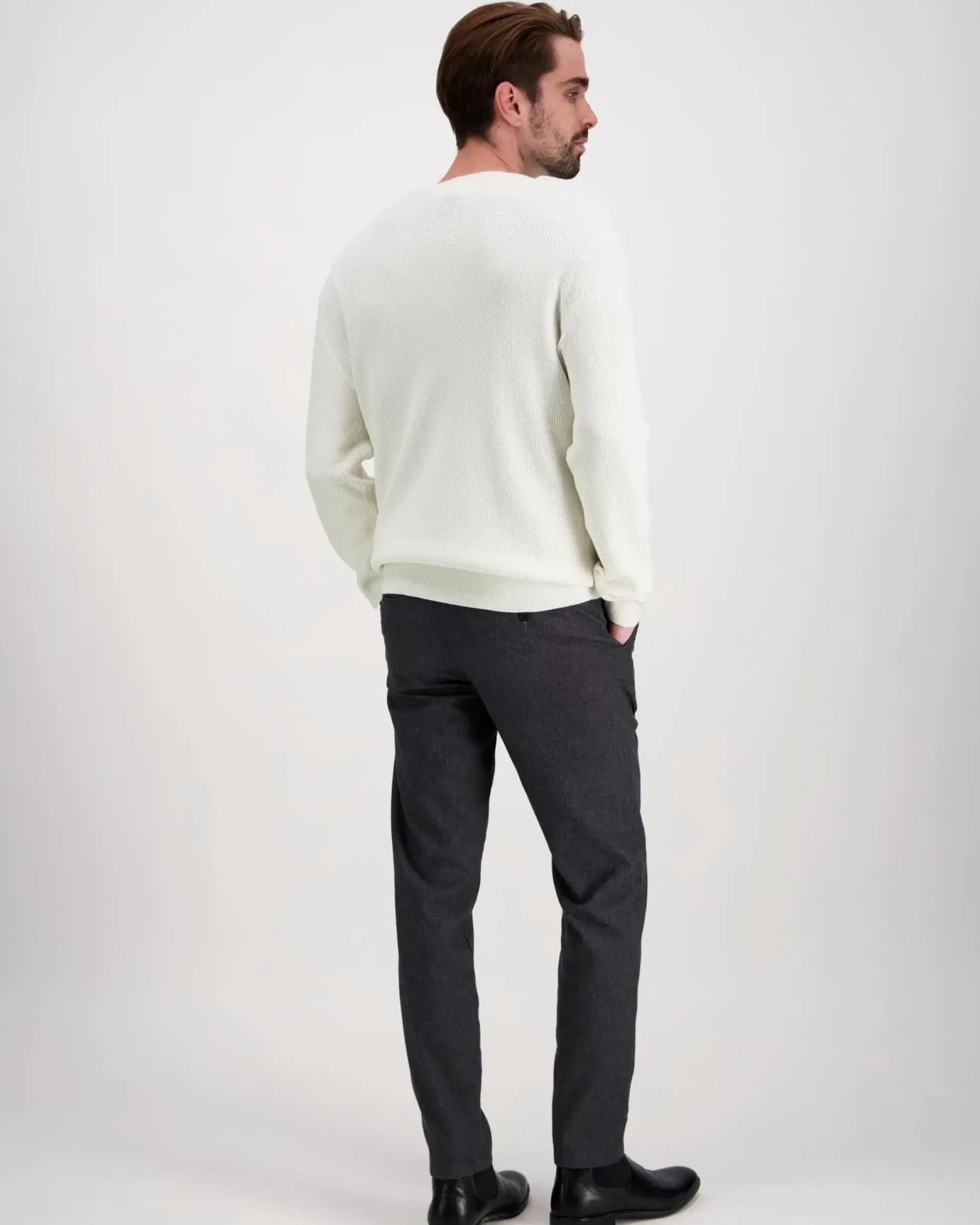 Calvin Klein Ls txtr cttn crwnk s neule