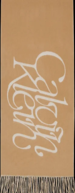 Calvin Klein Scripted logo brushed wool huivi