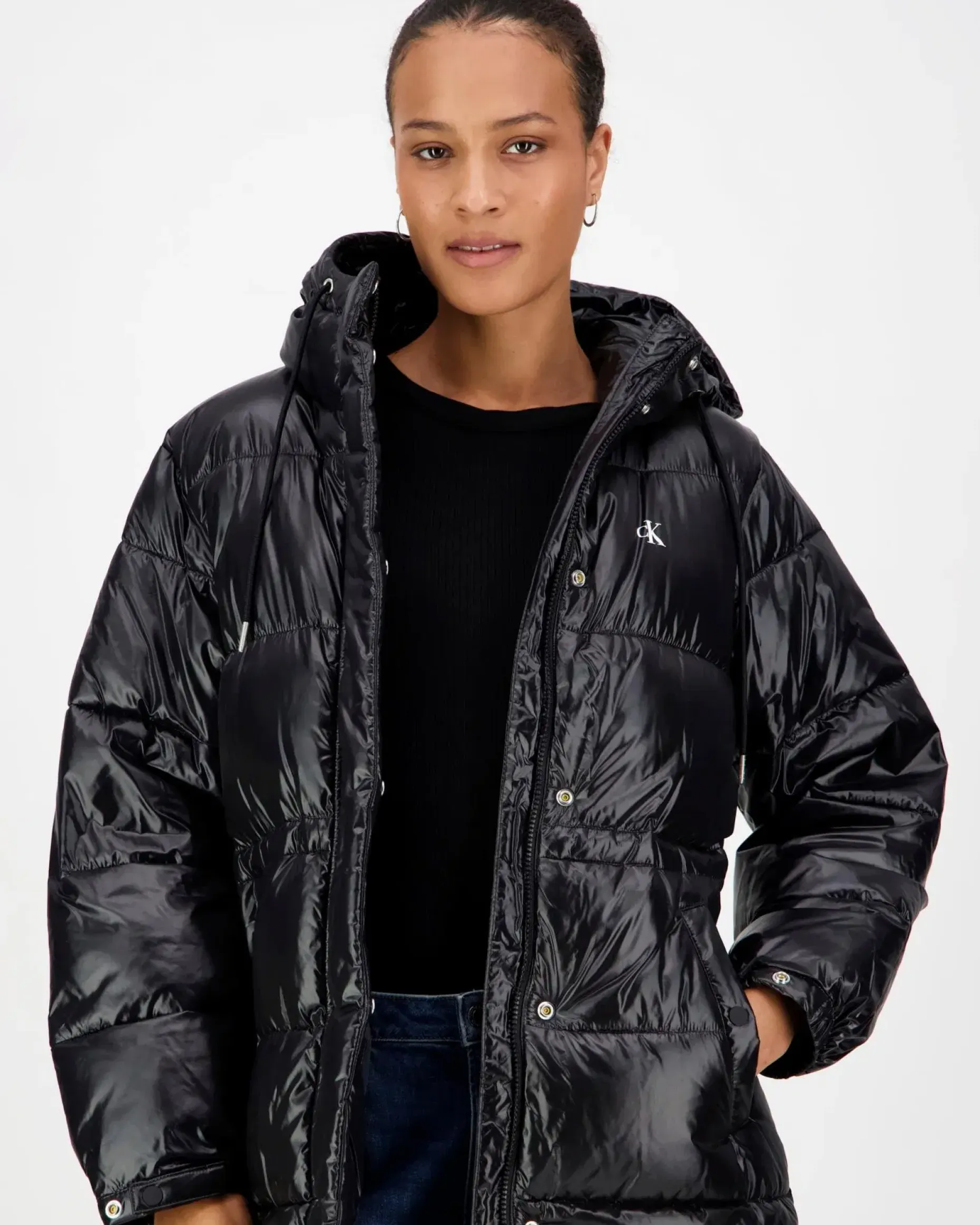 Calvin Klein Shine pitkä puffer takki
