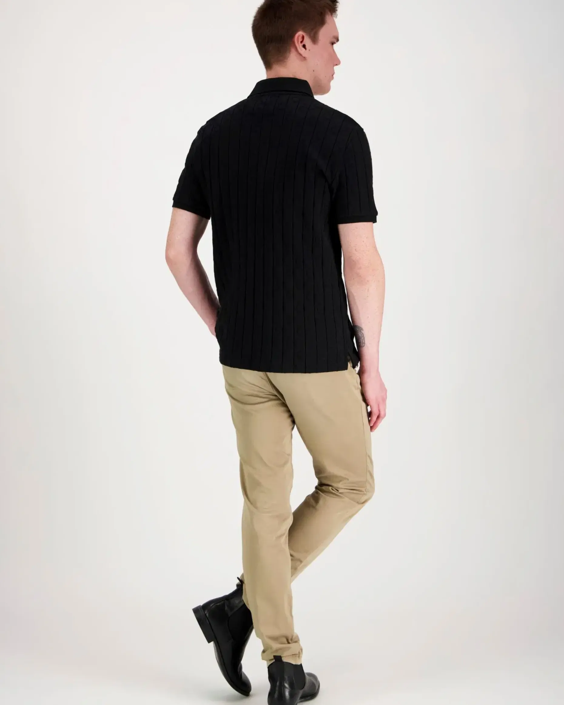 Calvin Klein Ss dbl mercerized emblem jacquard pikee