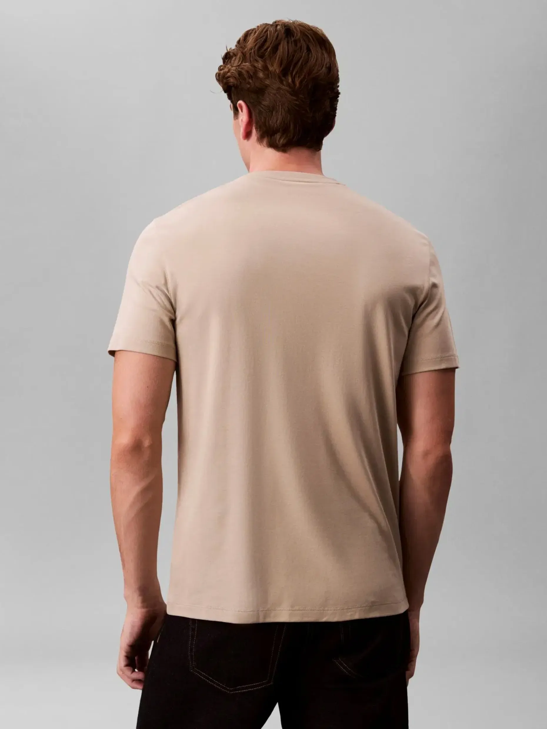 Calvin Klein Ss supima chest emb crewneck t-paita