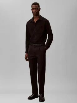 Calvin Klein Tapered pltd sateen chino housut