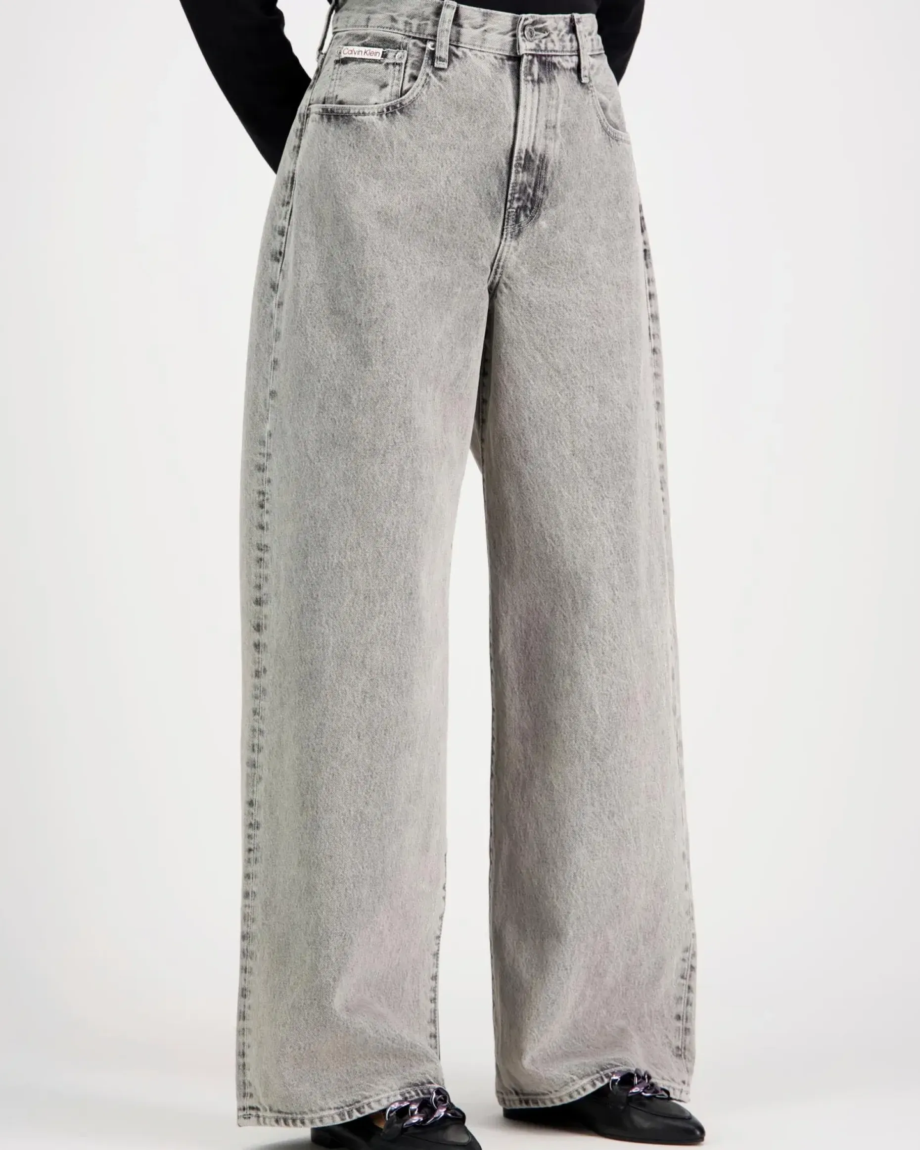 Calvin Klein The wide leg grey sterling farkut