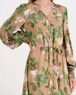Claire Deljin floral kuosimekko