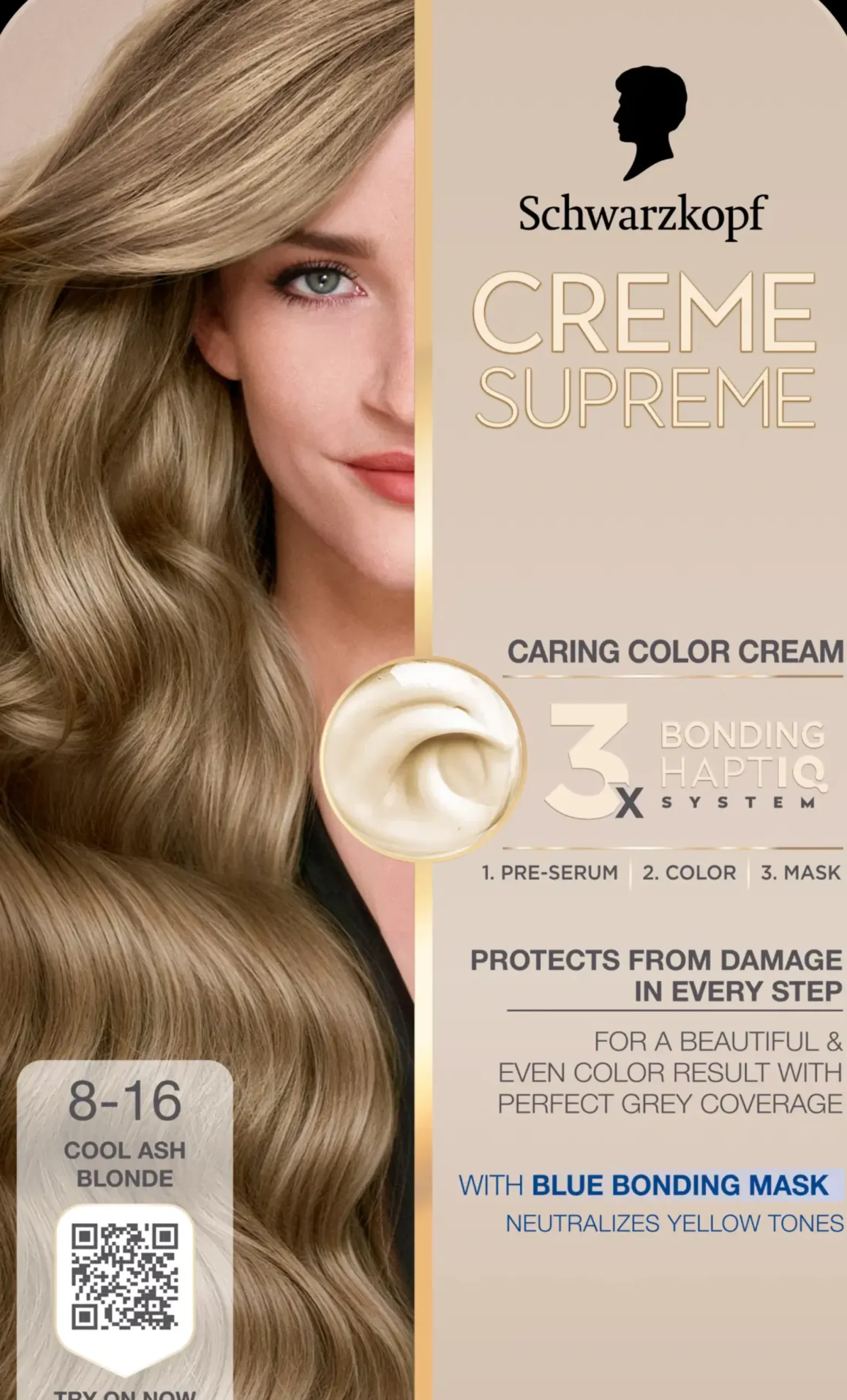 Creme Supreme 8-16 Luonnollinen Tuhkanvaalea