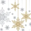 DUNI Bio Dunisoft®-lautasliina 40 x 40 cm 1/4 Snowstars valkoinen 12 x 12