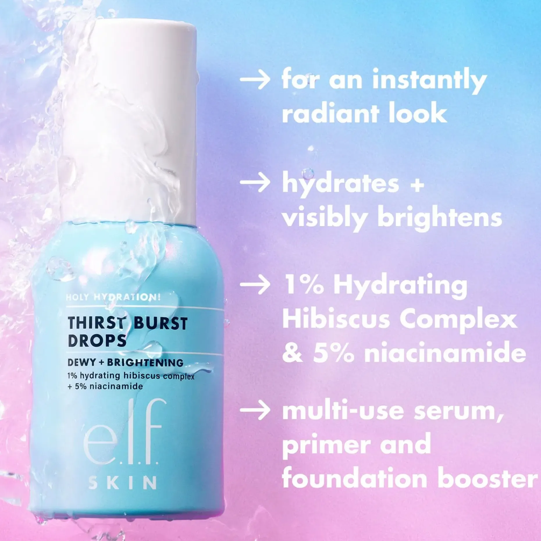 e.l.f. cosmetics Holy Hydration! Thirst Burst Drops seerumi 30 ml