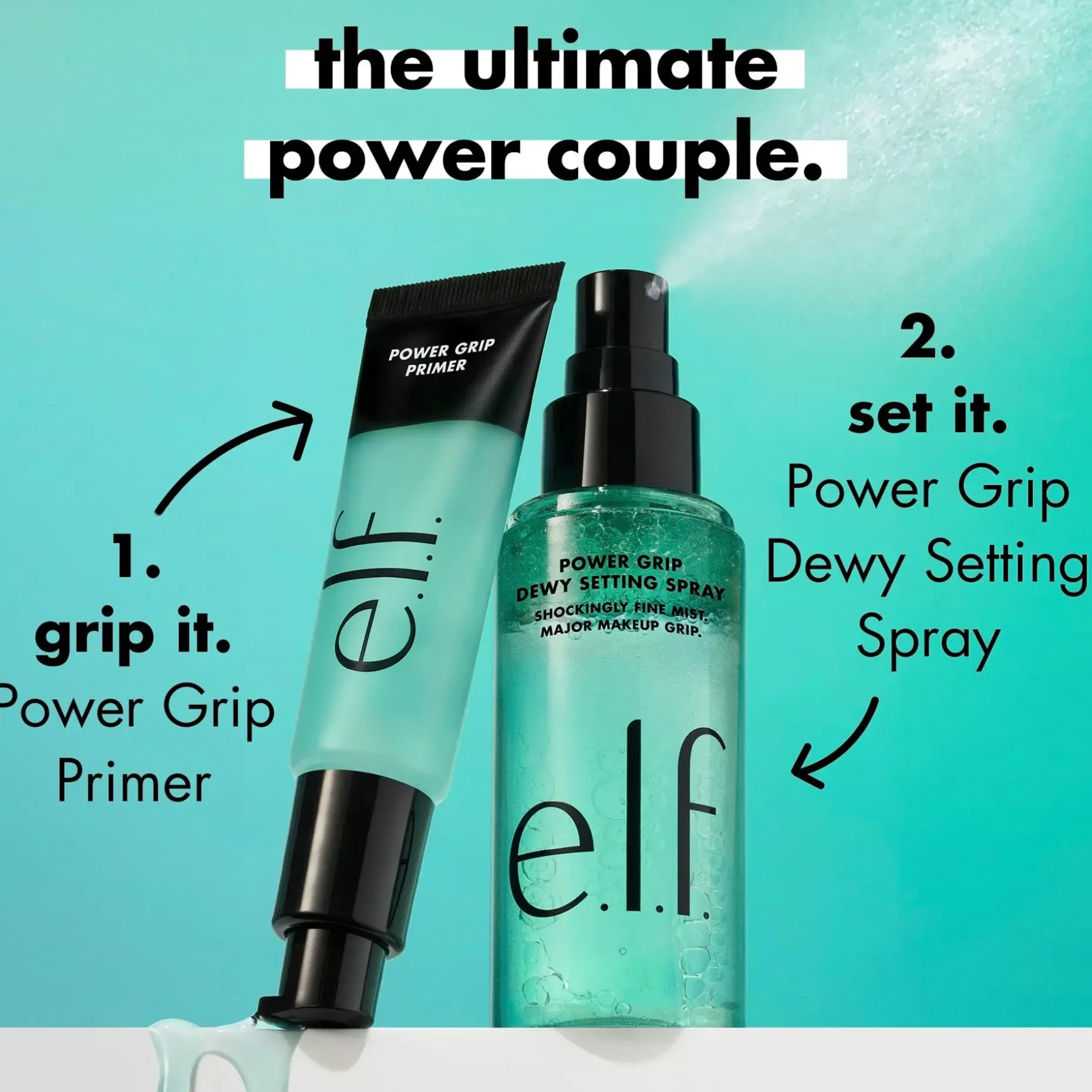 e.l.f. cosmetics Power Grip Dewy Setting Spray meikinkiinnityssuihke 80 ml