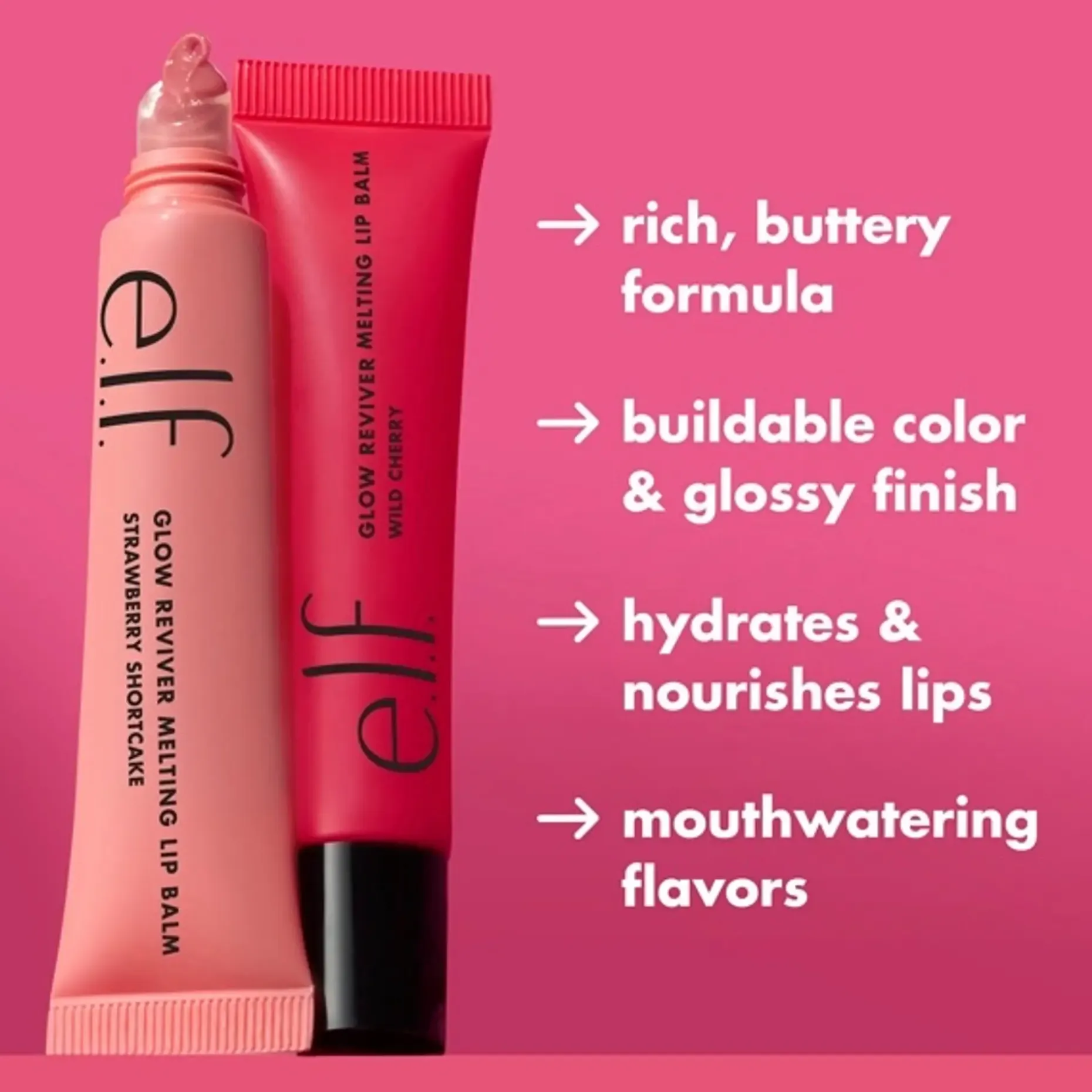 e.l.f. Glow Reviver Melting Lip Balm sävytetty huulivoide 15 g