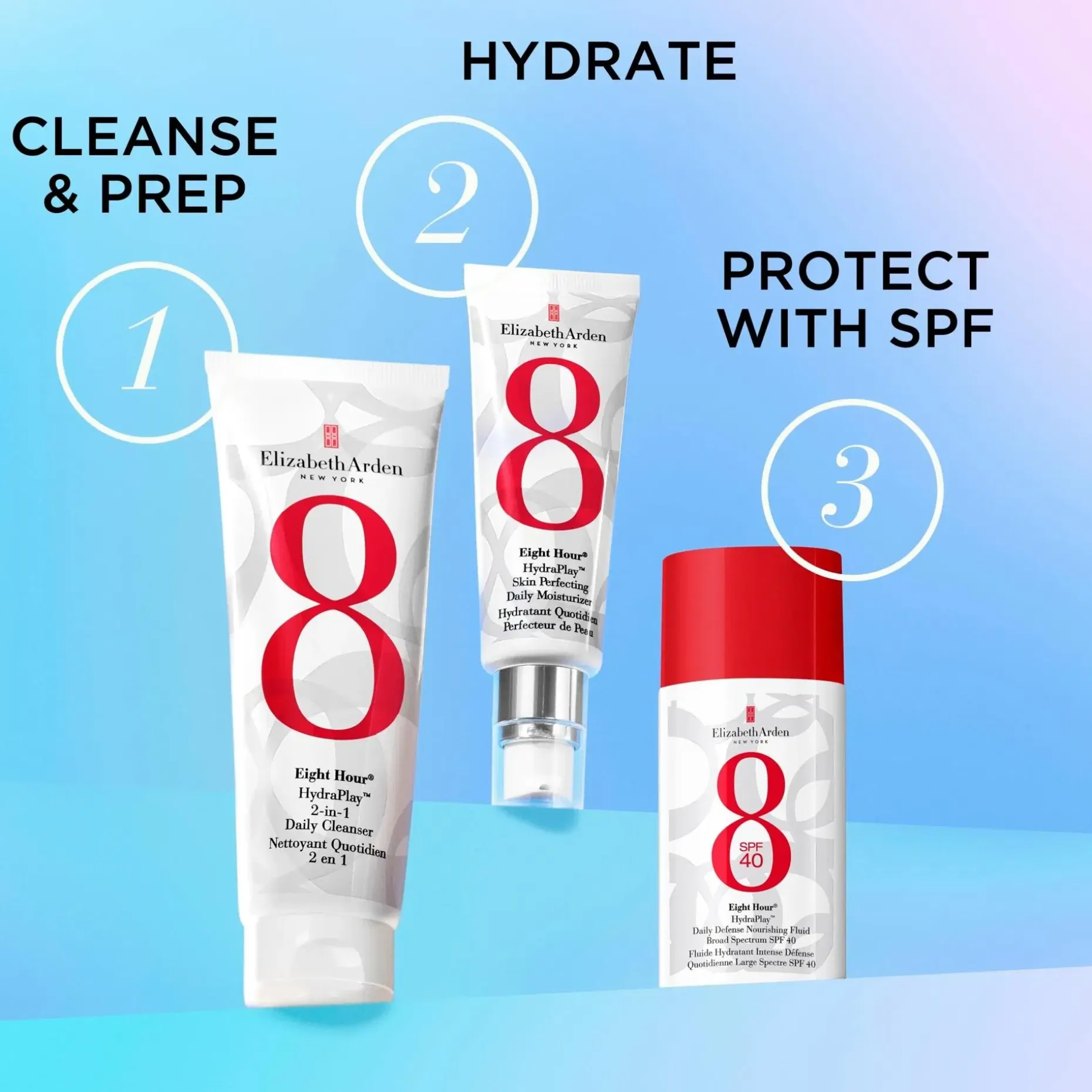 Elizabeth Arden Eight Hour HydraPlay Sunscreen Fluid kosteusvoide aurinkosuojakertoimella sk40 50 ml