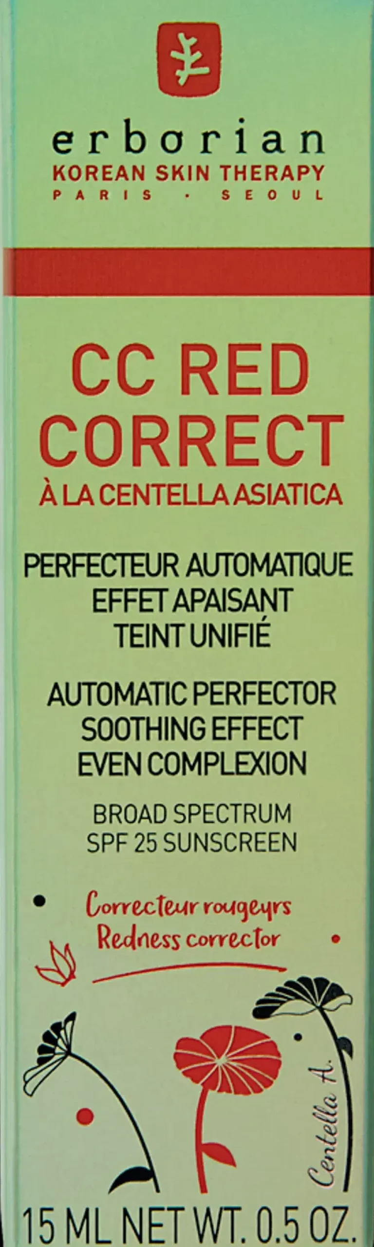 erborian CC red correct sävyttävä voide 15 ml