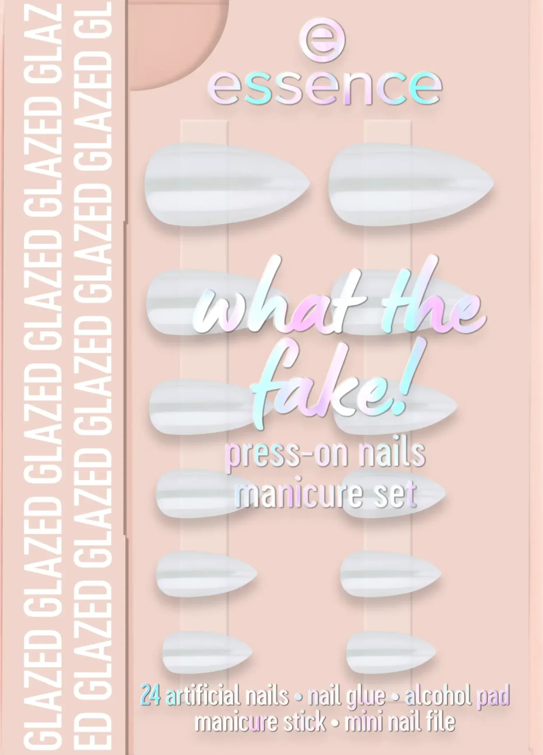 essence what the fake! PRESS-ON NAILS manicure set 01 GLAZED 28 st
