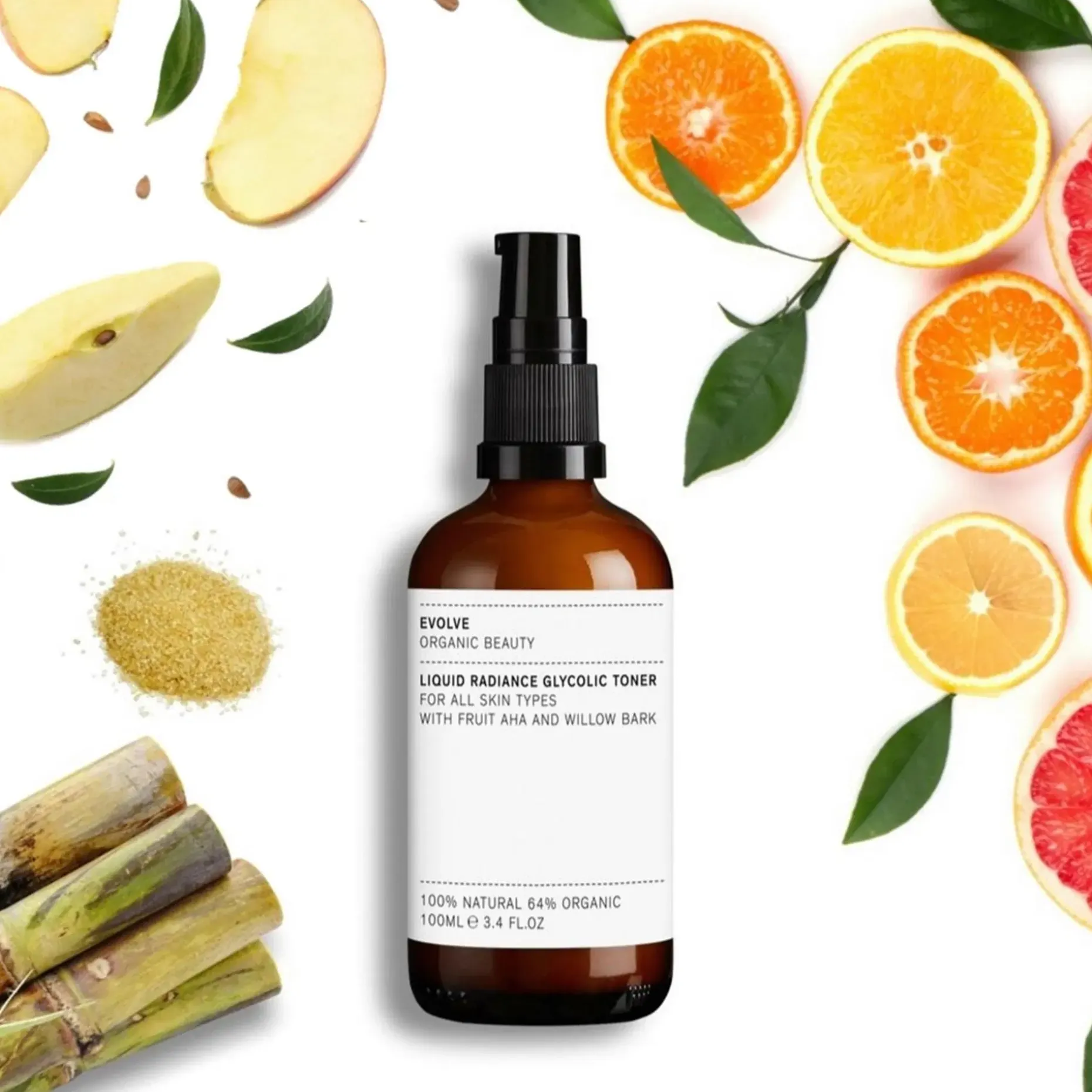 Evolve Organic Beauty Liquid Radiance Glycolic Toner Kasvovesi 100 ml