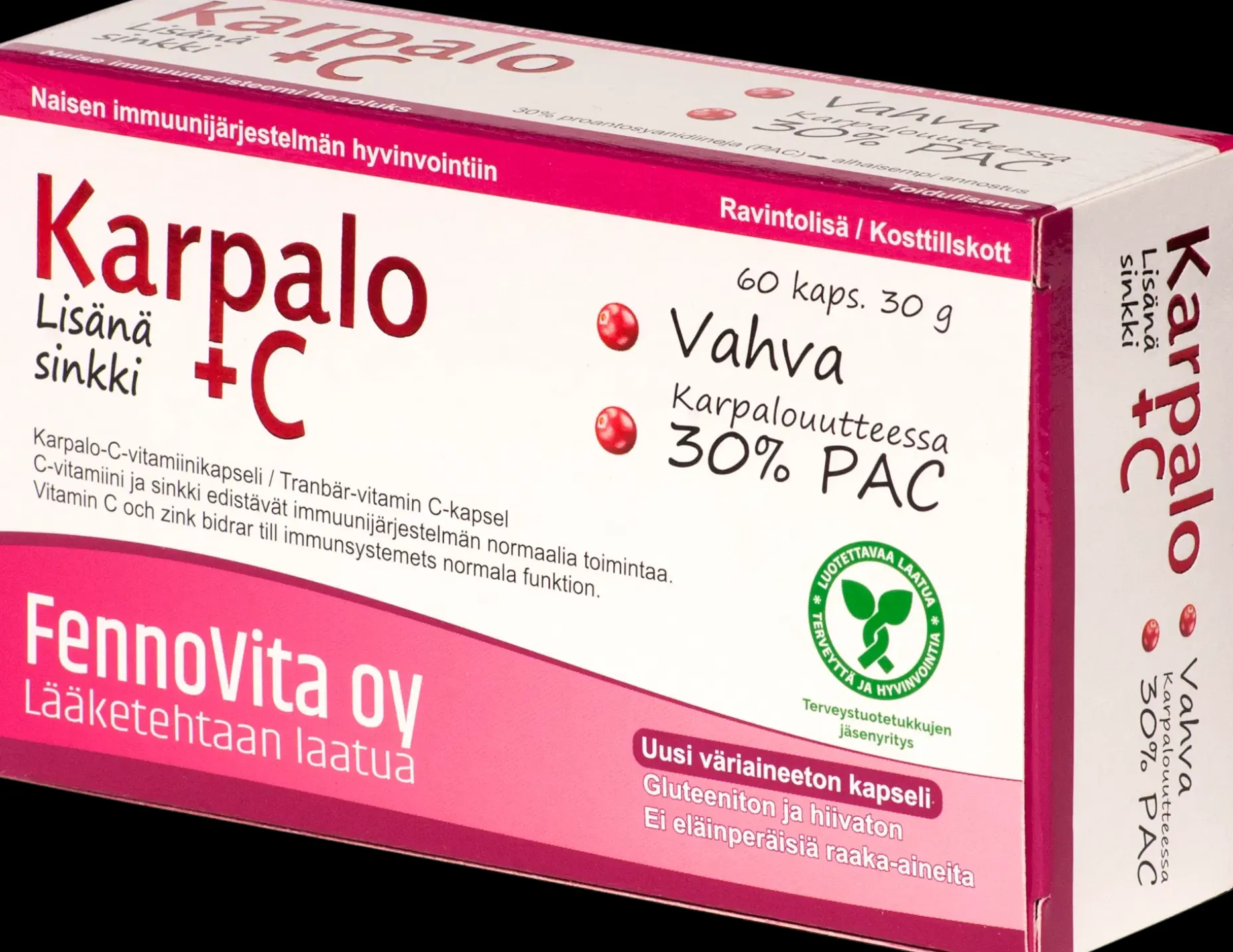 Fennovita 30g Ravintolisä Karpalo + C 60 kaps