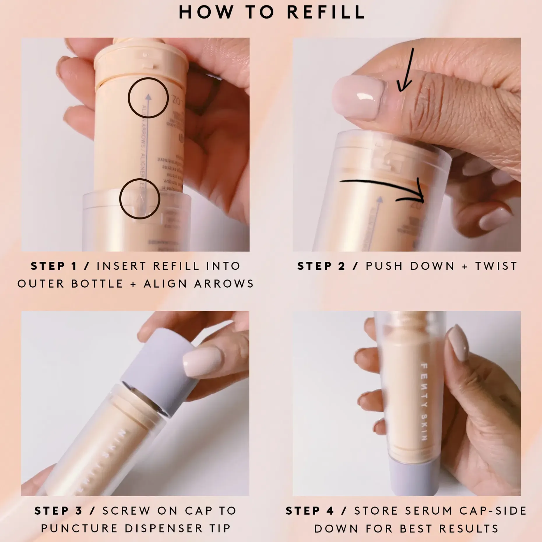 Fenty Skin Watch Ya Tone Niacinamide Dark Spot Serum Refill seerumi täyttöpakkaus 30 ml