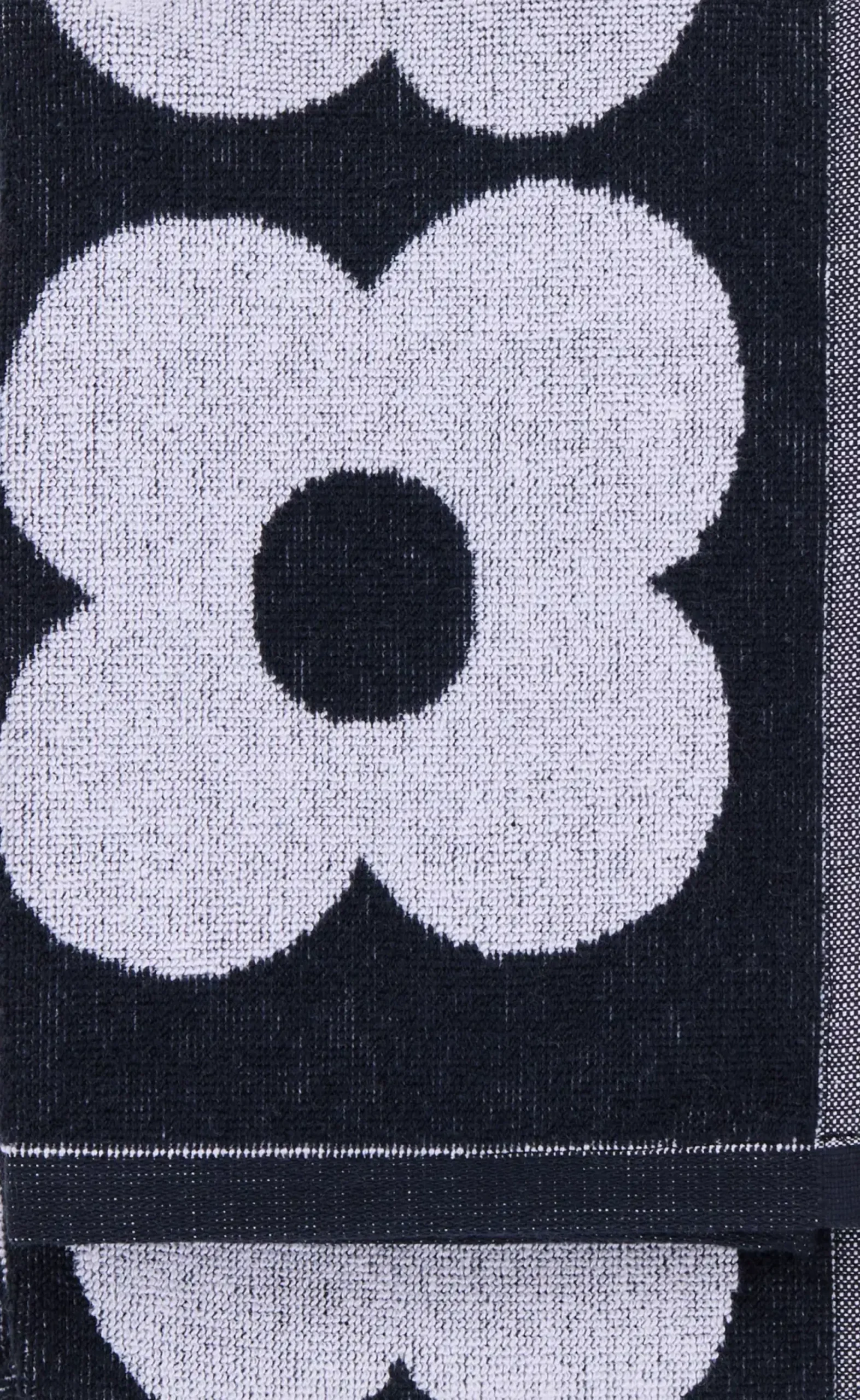 Finlayson käsipyyhe Kukka 50x70cm musta-valkoinen
