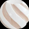 Finnmari Lämpökynttilälasi 9x9x8 cm raita beige/valkoinen