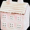 Finnmari Talolyhty 7x6x9 cm keraaminen vaaleanpunainen