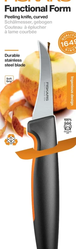 Fiskars FF Kuorimaveitsi kaarevalla terällä 7cm