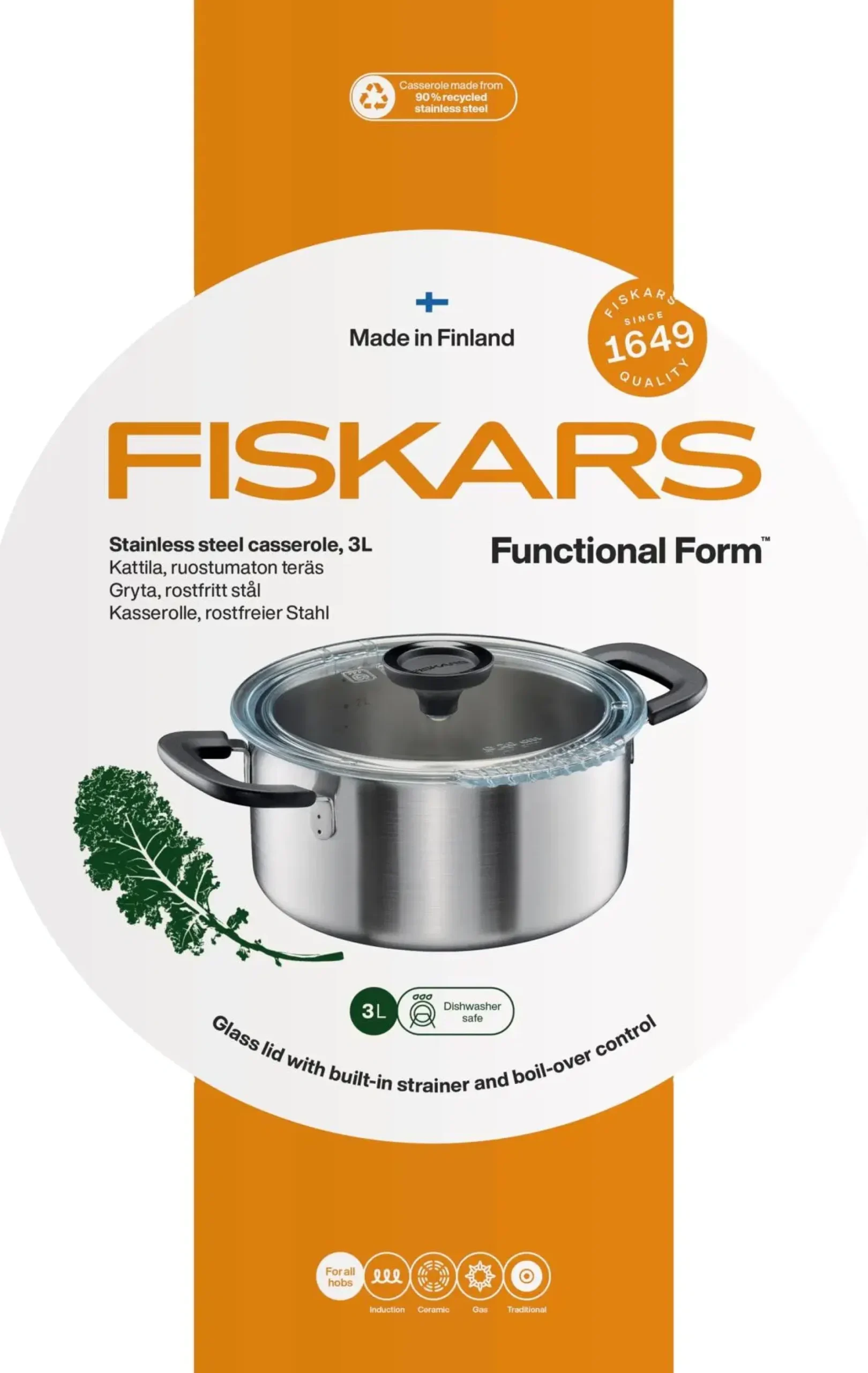 Fiskars Functional Form kattila 3,0 L