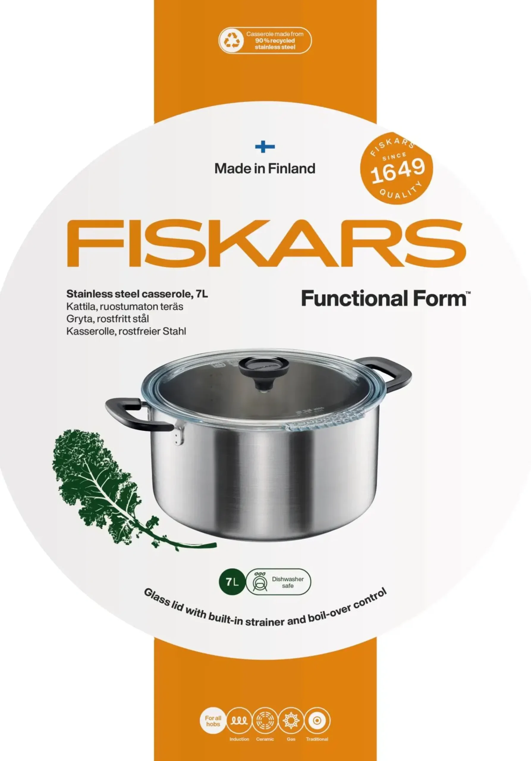 Fiskars Functional Form kattila 7,0 L