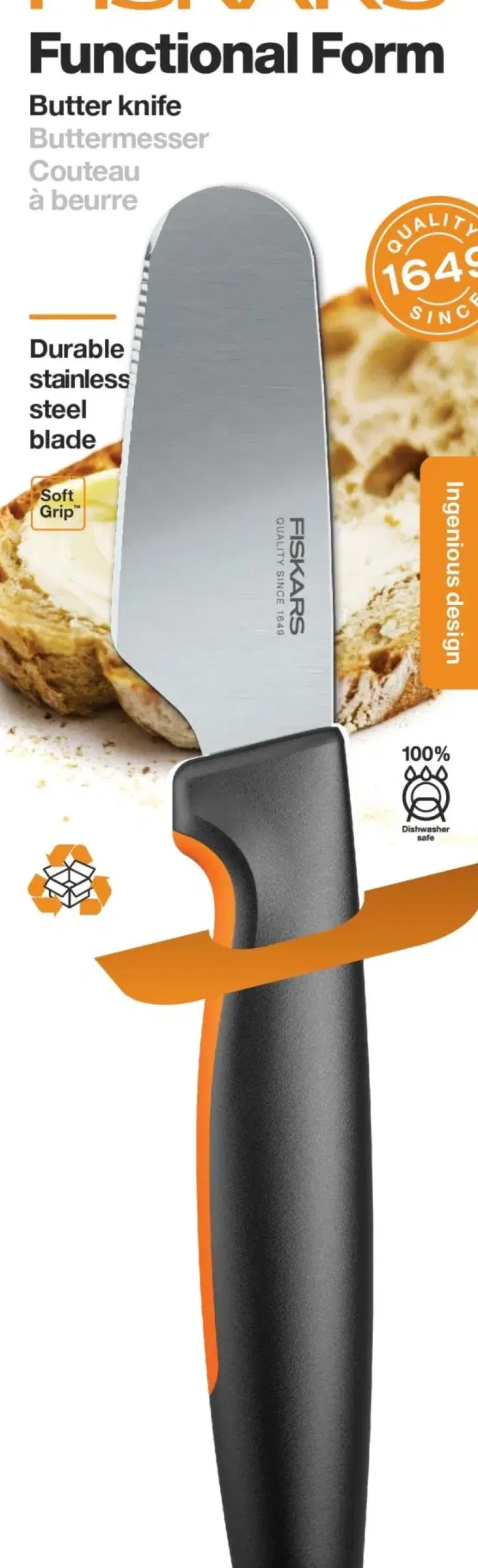 Fiskars Functional Form Voiveitsi musta 8 cm