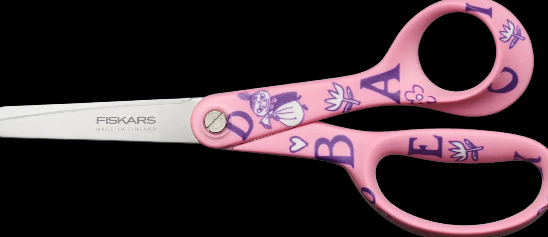 Fiskars Muumi lasten sakset Pikku Myy ABC, 13 cm