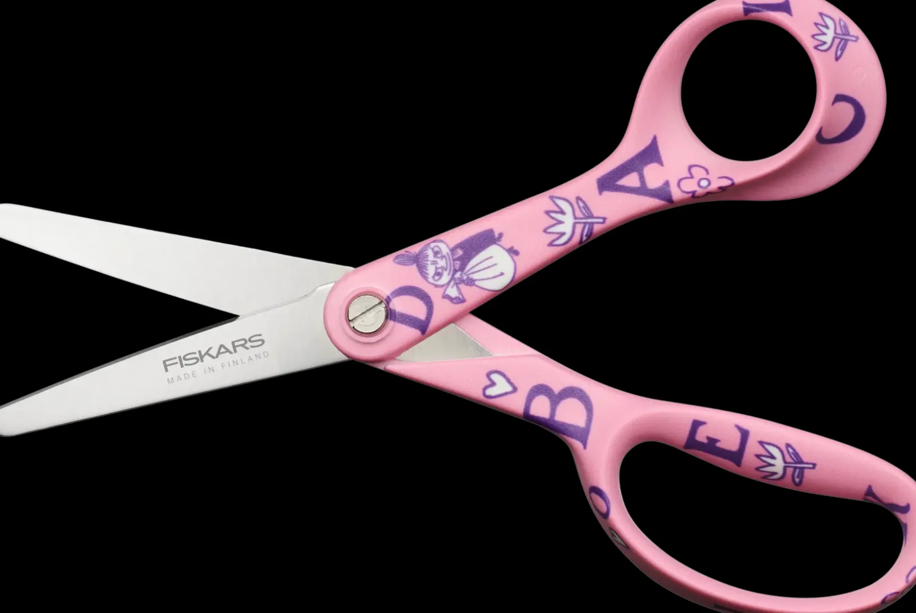 Fiskars Muumi lasten sakset Pikku Myy ABC, 13 cm