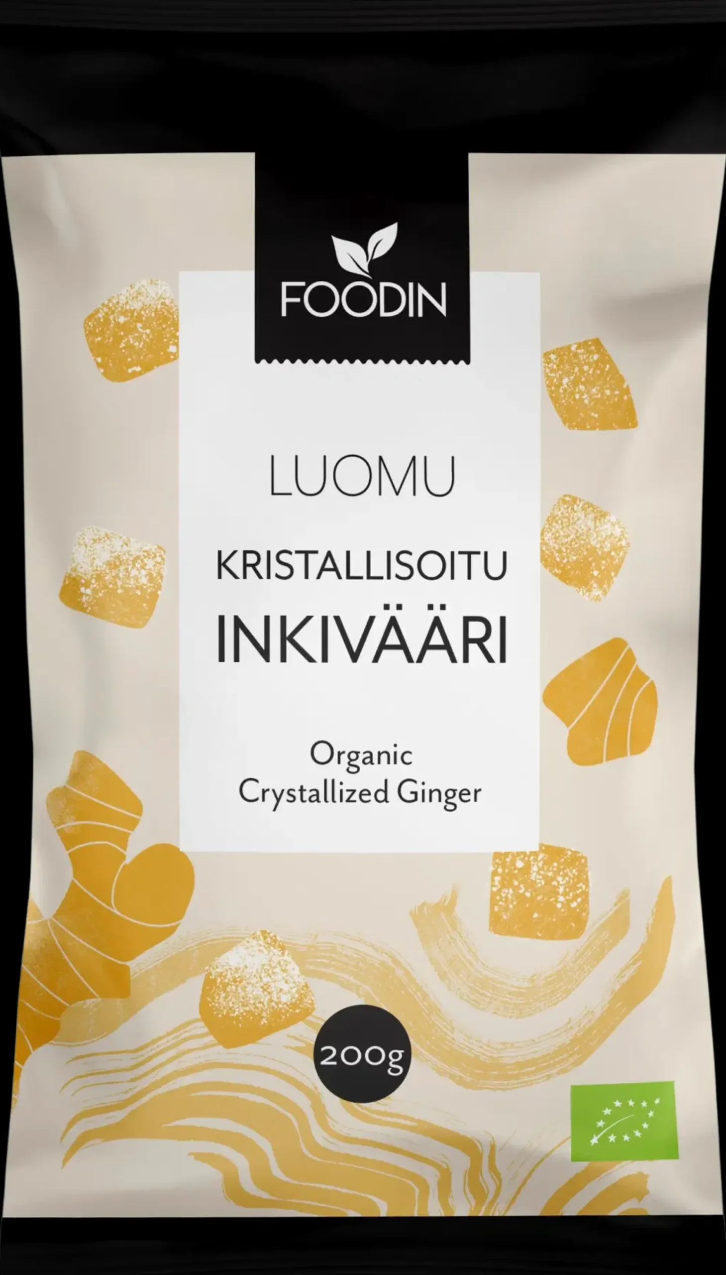 Foodin Kristallisoitu inkivääri luomu 200g