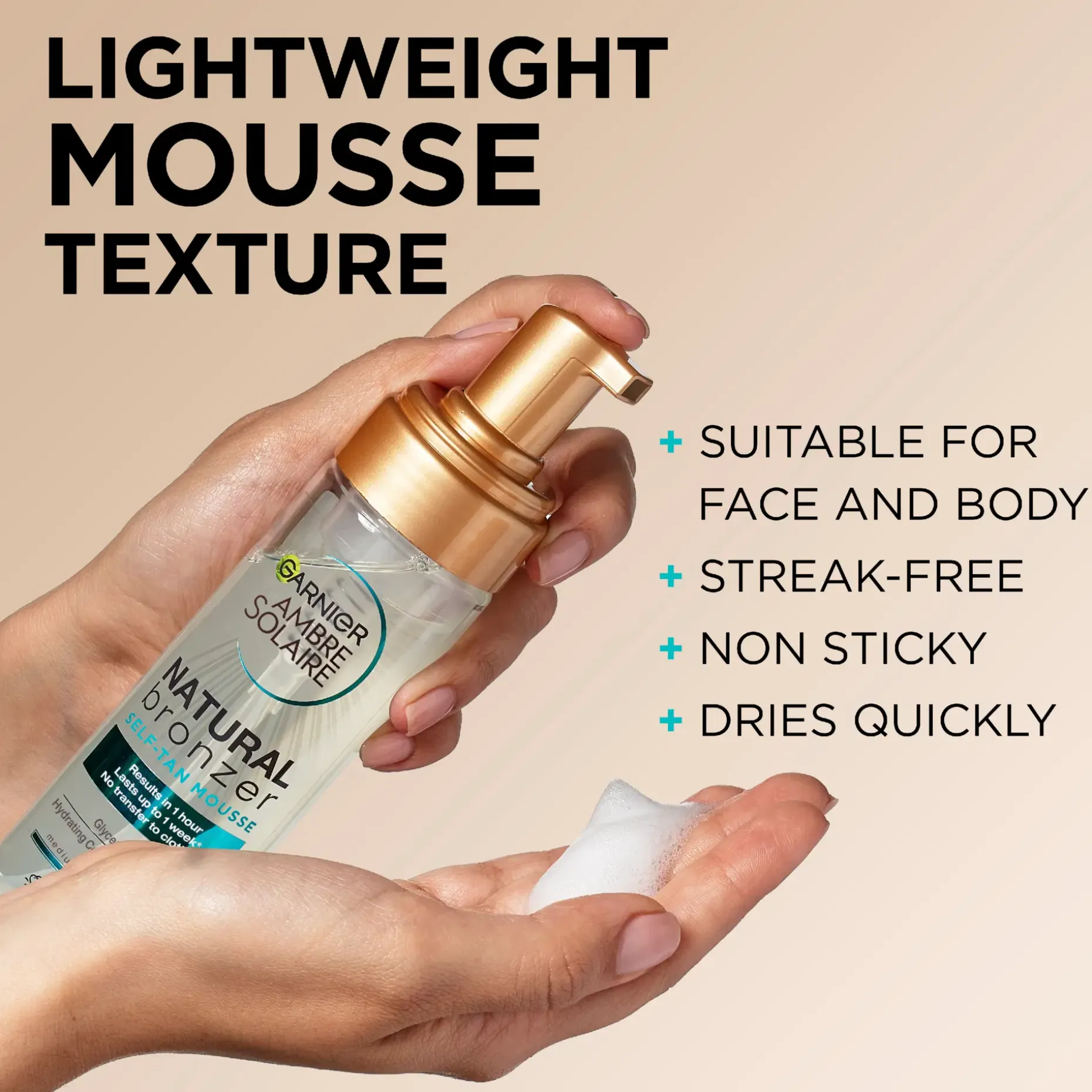Garnier Ambre Solaire Natural Bronzer itseruskettava normaalille iholle 200 ml
