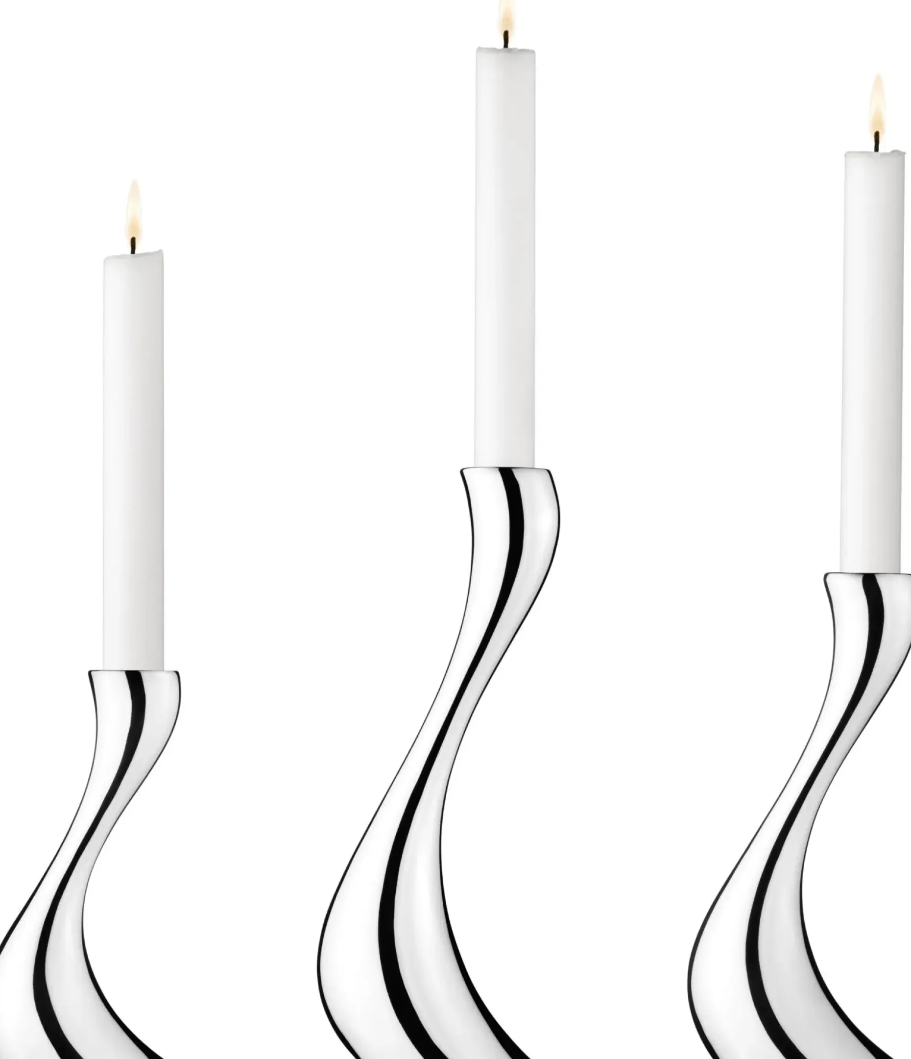Georg Jensen Cobra kynttiläjalka 3 kpl