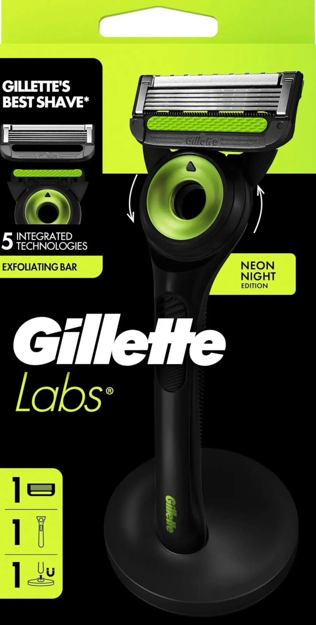 Gillette Labs with Exfoliating Bar partahöylä Neon Night