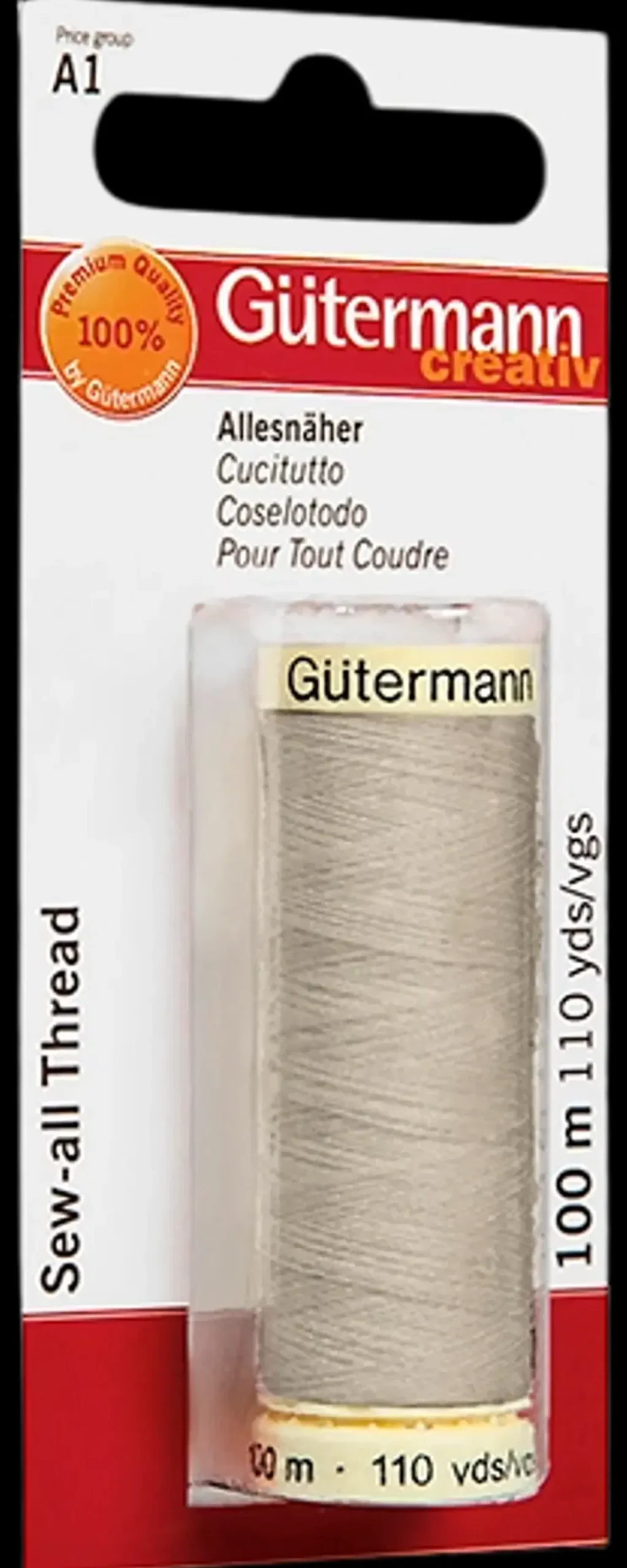 Gütermann yleisompelulanka 100 m polyesteriä, vaalea beige