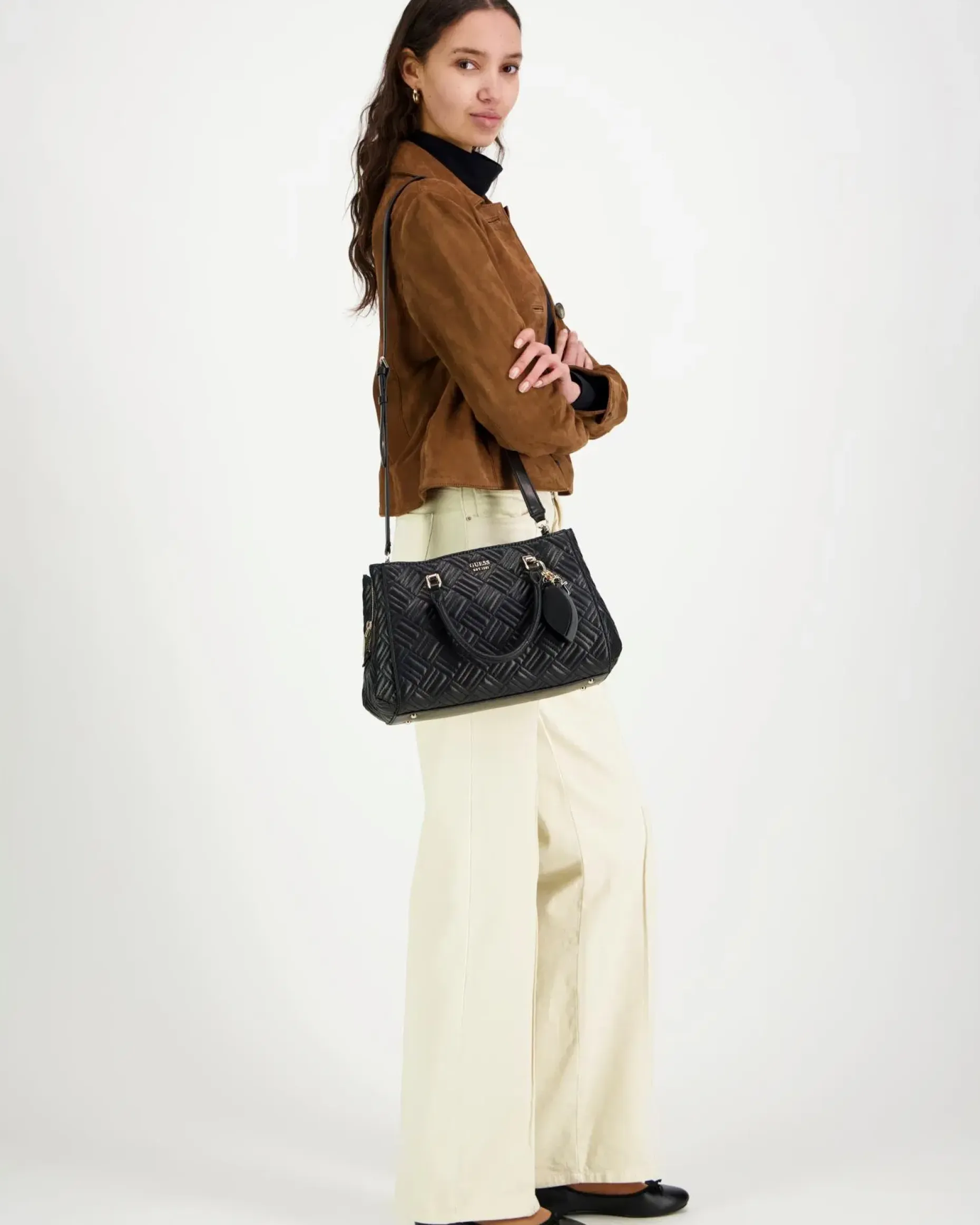GUESS Sally triple comp satchel käsilaukku