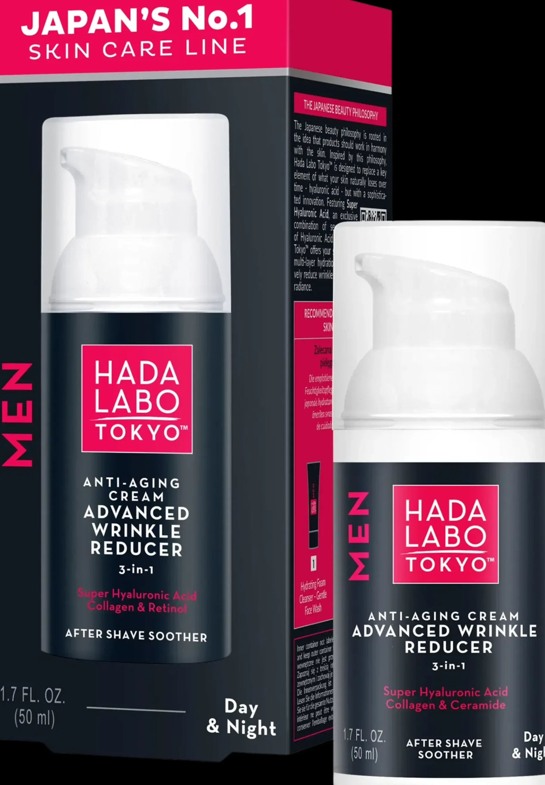HADA LABO TOKYO MEN Anti-Aging Cream Advanced Wrinkle Reducer -kasvovoide 50ml