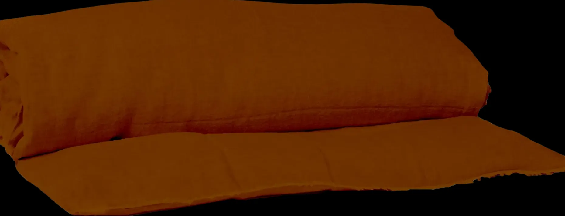 Haomy Puolipeiton päällinen Limy pellava-puuvilla 85x200 cm tiili