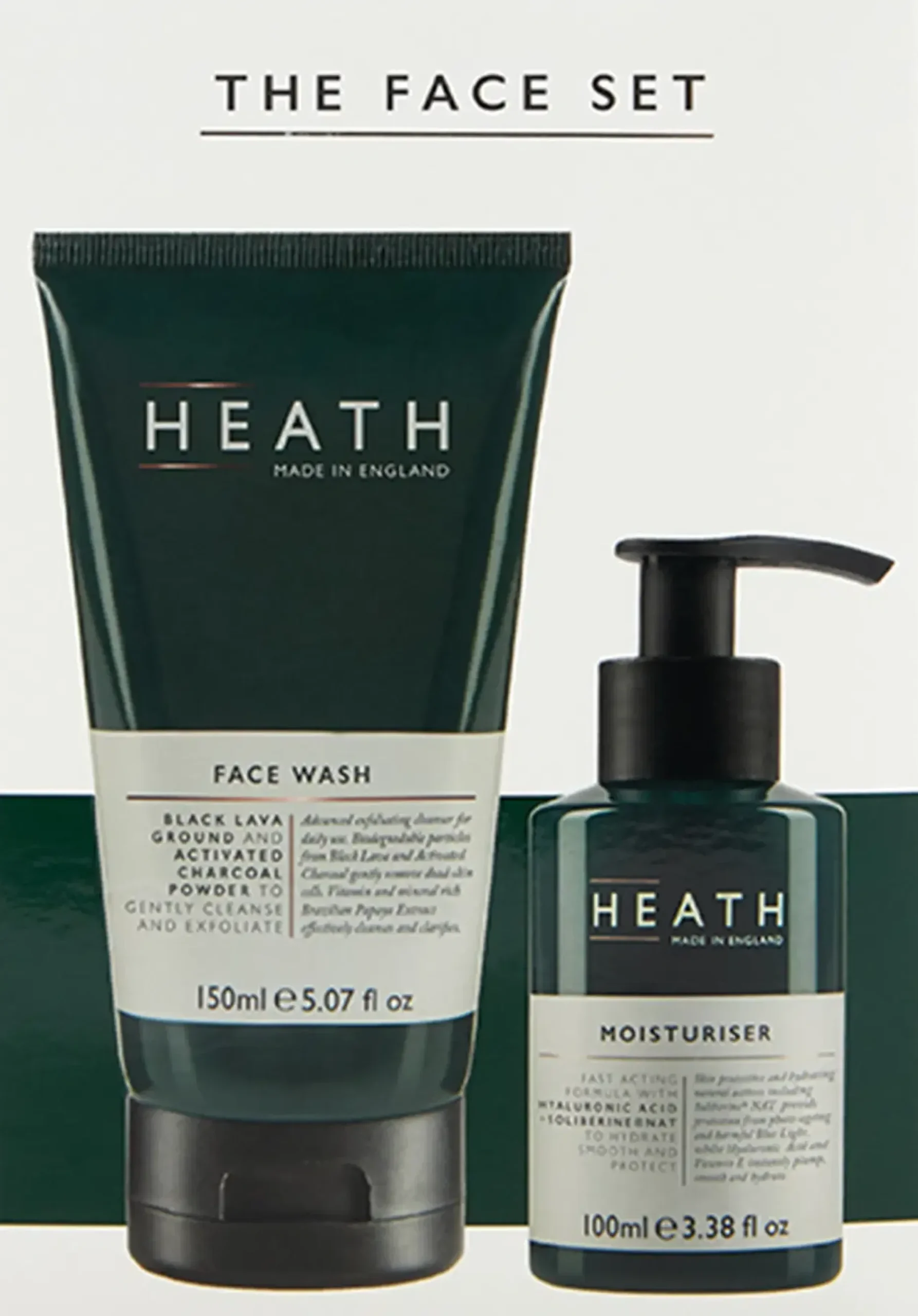 Heath The face Set lahjapakkaus 150ml kasvojenpuhdistus+100ml kasvovoide