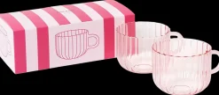 Åhléns Home Rill lasi 2 kpl pinkki 40 cl