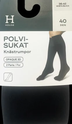 House naisten polvisukat 3D Opaque 40 den 2-pack