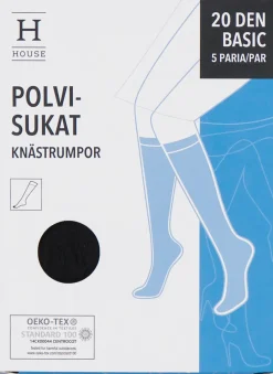 House naisten polvisukat basic 20 den 5-pack