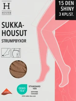House naisten sukkahousut shiny 15 den 3-pack