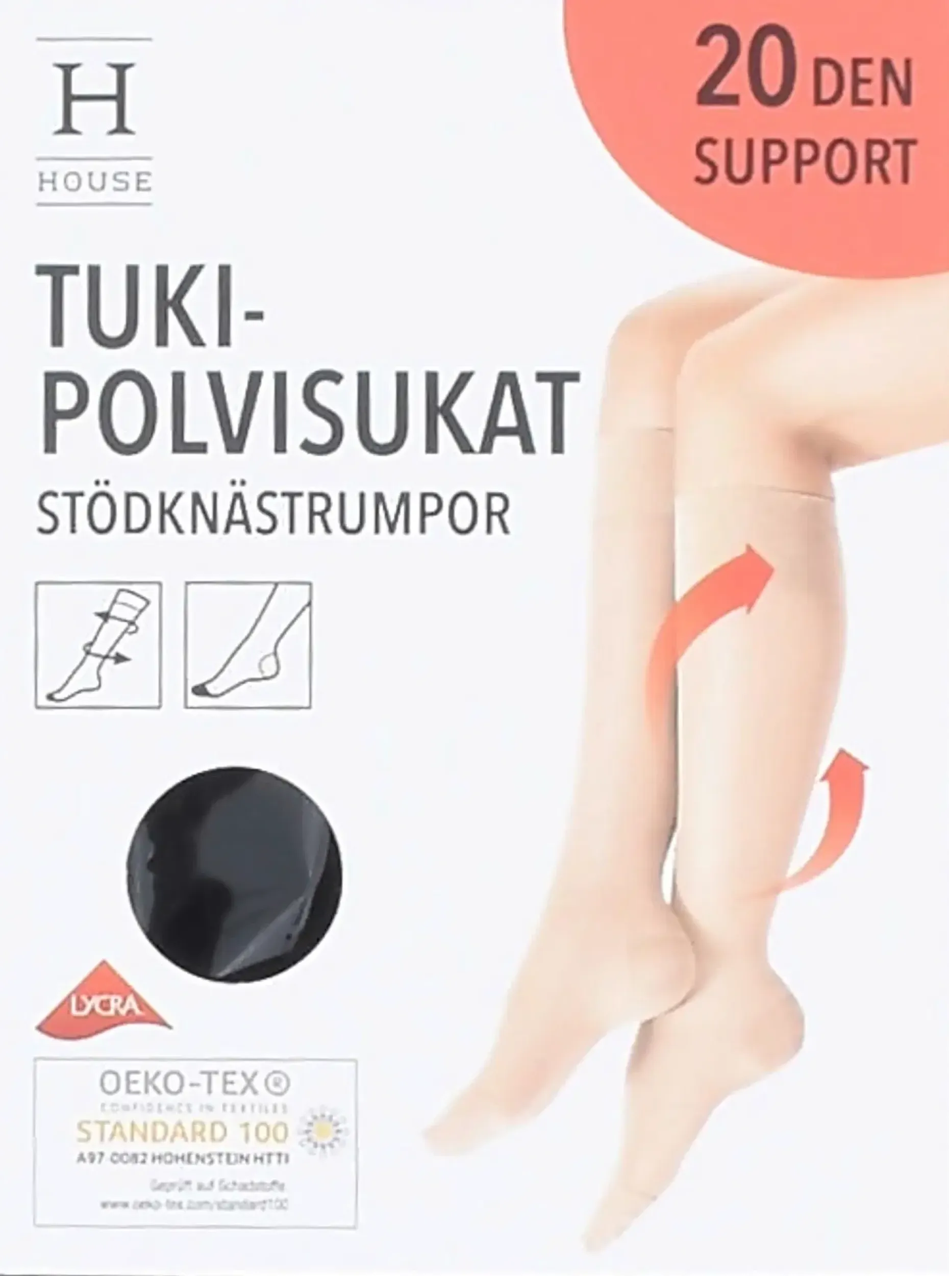 House naisten tukipolvisukat 20 den