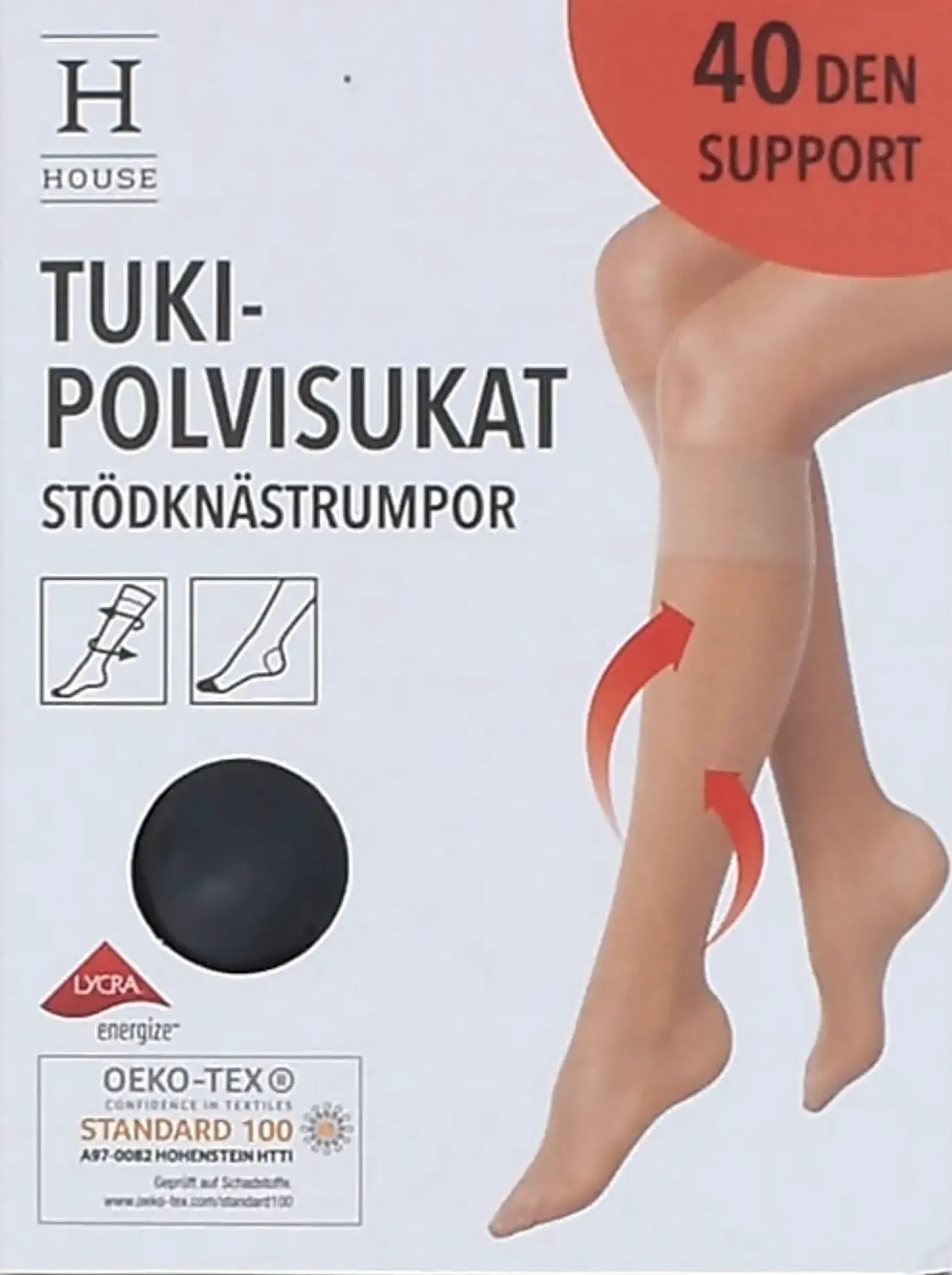 House naisten tukipolvisukat 40 den