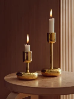 Iittala kynttiläjalka Nappula 107mm messinki