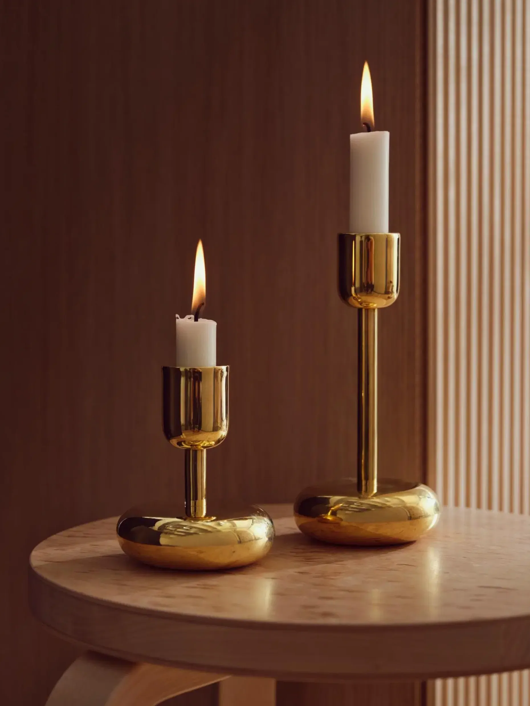 Iittala kynttilänjalka Nappula 183mm messinki