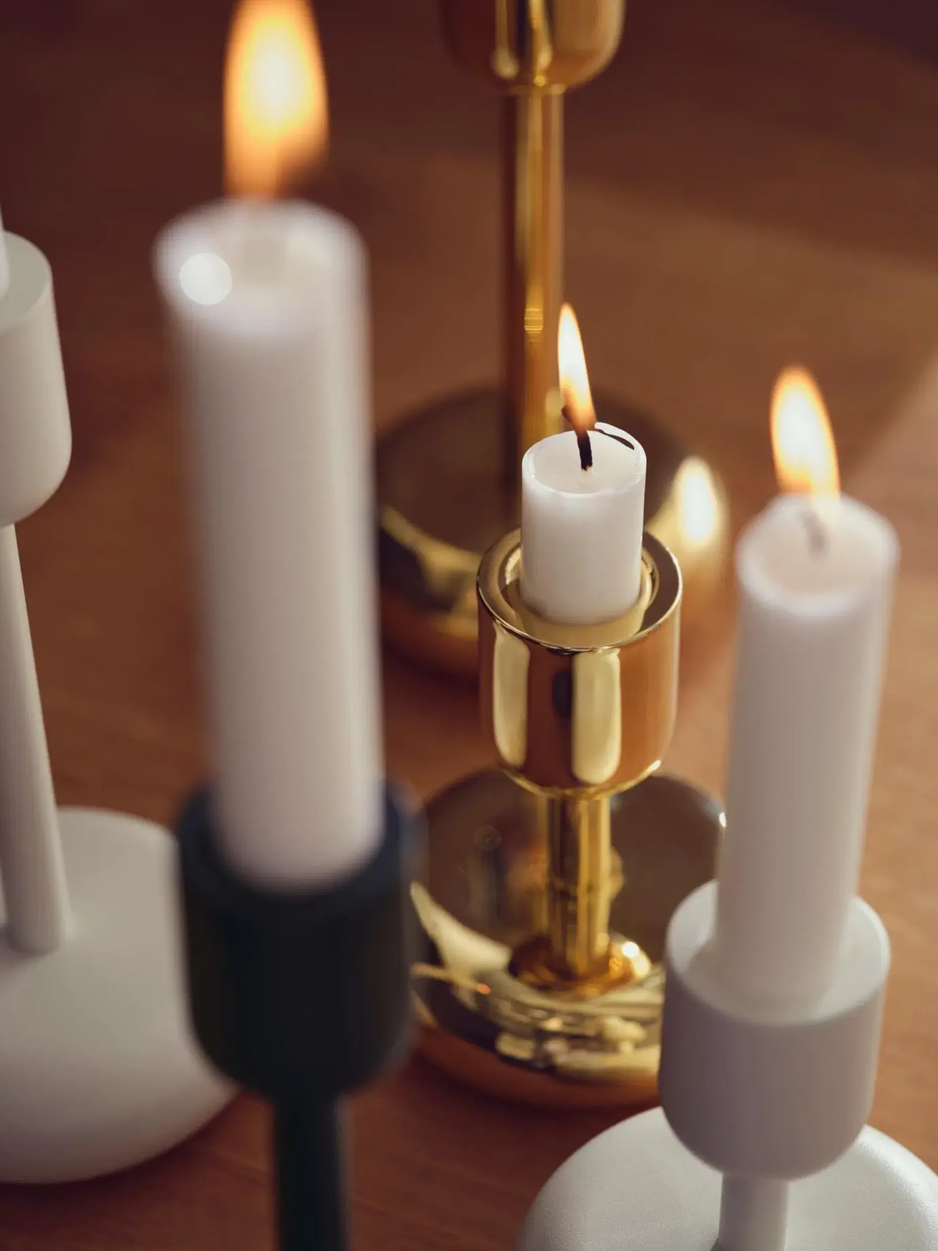 Iittala kynttilänjalka Nappula 183mm messinki