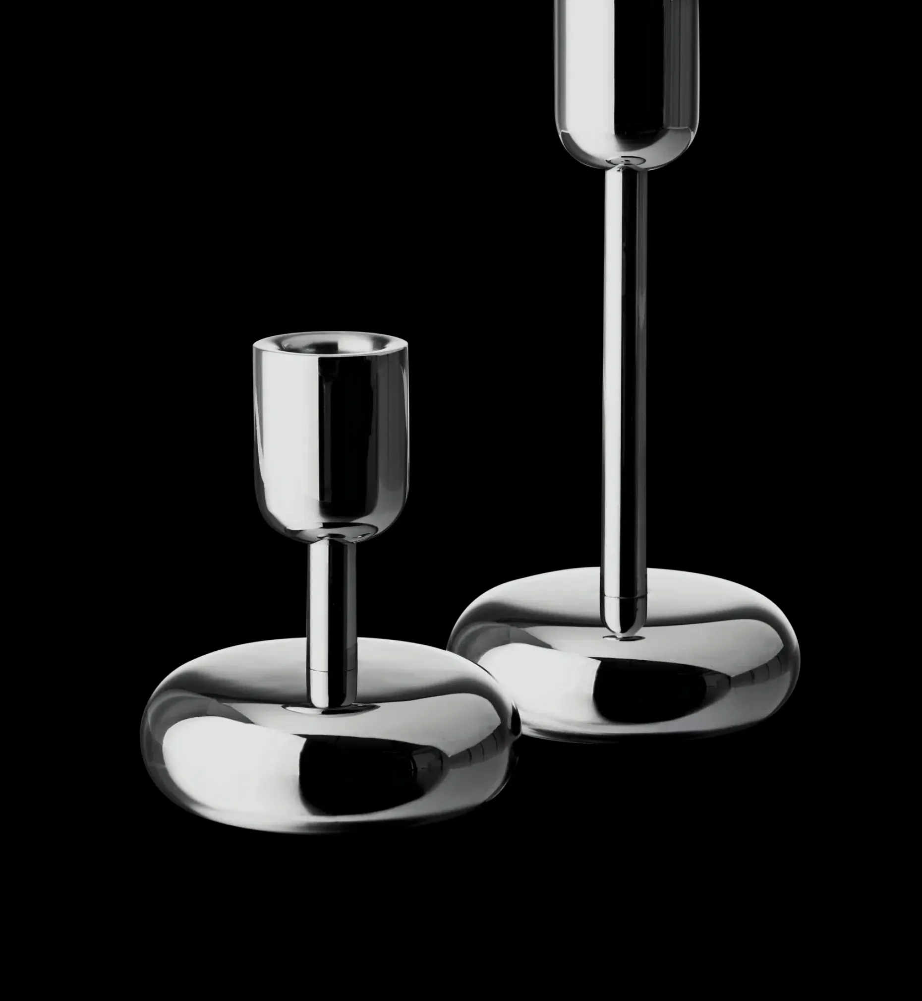 Iittala Nappula kynttilänjalka 183mm teräs