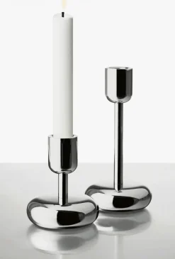 Iittala Nappula kynttilänjalka 183mm teräs
