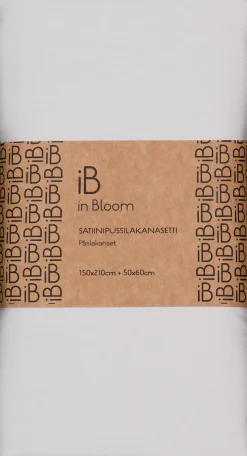 in Bloom satiinipussilakanasetti 150x210+50x60cm harmaa