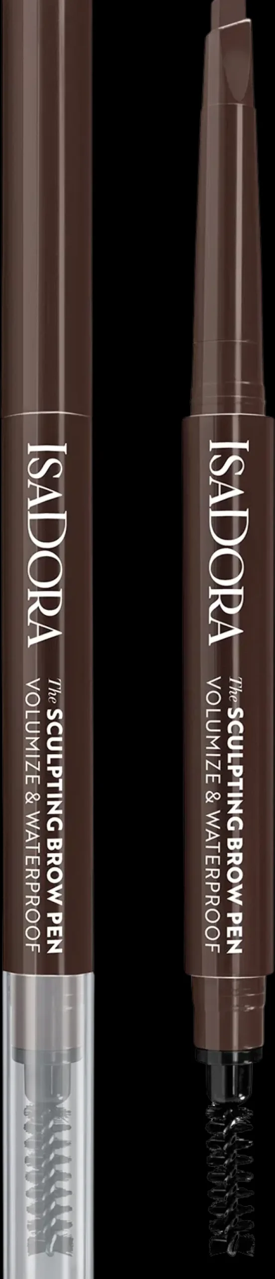 Isadora Sculpting Brow Pen With Brush kulmakynä 80 Dark Brown 0,2 g